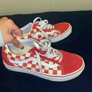 Red checkered vans